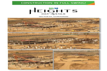 Construction in full swing at M3M Heights 65th Avenue in Gurgaon